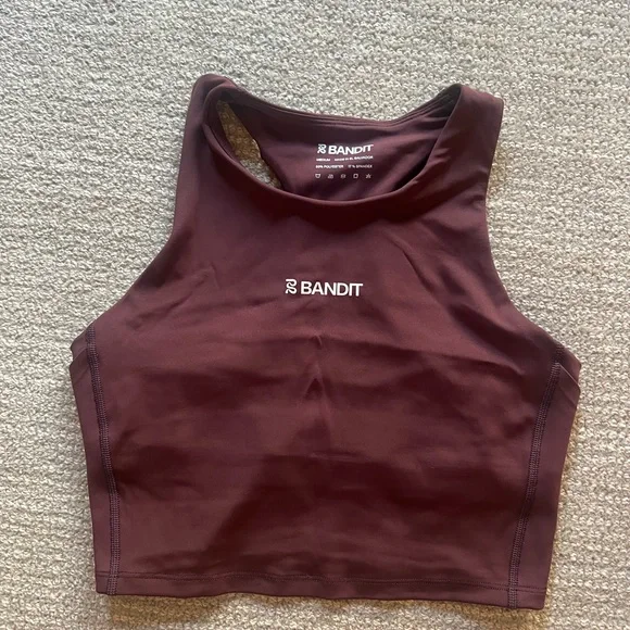 Bandit Stamina Race Crop Deep Cherry Medium - Picture 4 of 6